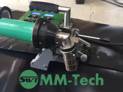 MM-Tech SWT-NS700 jeomembran kaynak makinesi 0,5 mm jeomembran kaynak yapıyor