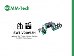 HDPE su sistemi işletim gösterisi için 200mm hidrolik Butt Fusion kaynak makinesi