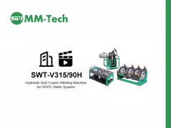 Su Sistemleri Operasyonu Gösterimi için 350mm Plastik PE Boru Alın Kaynak Makinesi