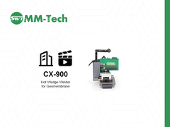 CX900 geomembran kaynak makinesi şantiye gösterimi