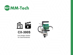 İnşaat alanındaki CX-300S jeomembran kaynak makinesi