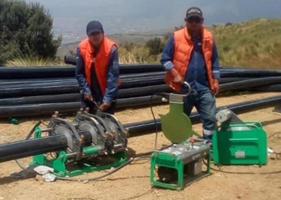 90mm - 250mm için Otomatik PE PPR HDPE Boru Alın Füzyon Kaynak Makinesi