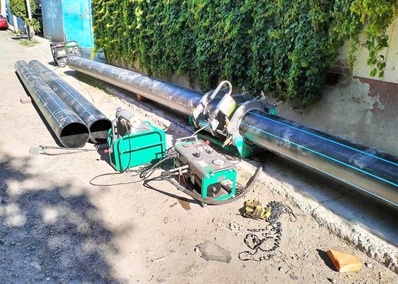 HDPE Su Temini İçin Etkili Sonsuz Dişli Tahrikli Freze Kesici Alın Kaynak Makineleri