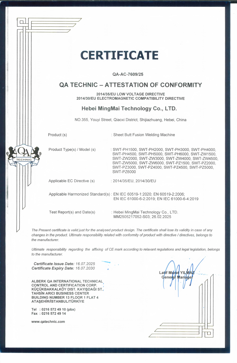 Çin Hebei Mingmai Technology Co.,Ltd Sertifikalar